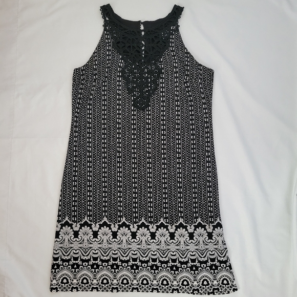 White House Black Market Dress Sleeveless Embroidered Size M - Picture 8 of 13